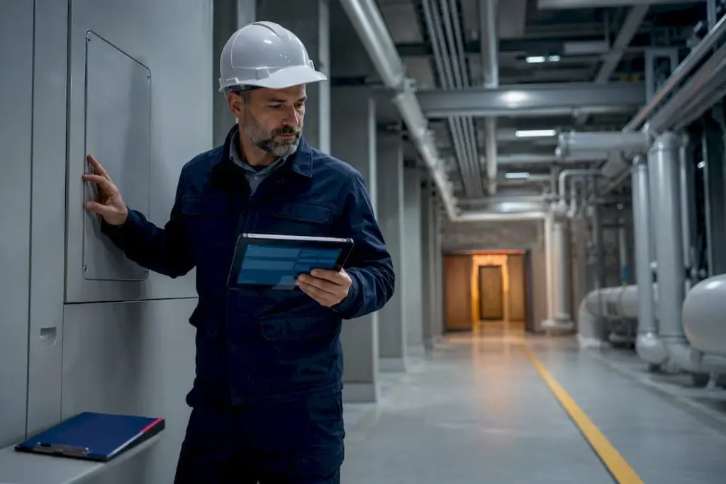 Supervisor reviewing maintenance audit evidence
