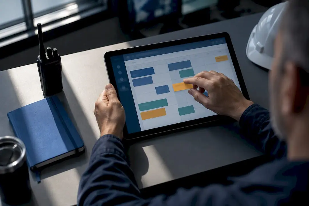 Planner moving maintenance task on calendar