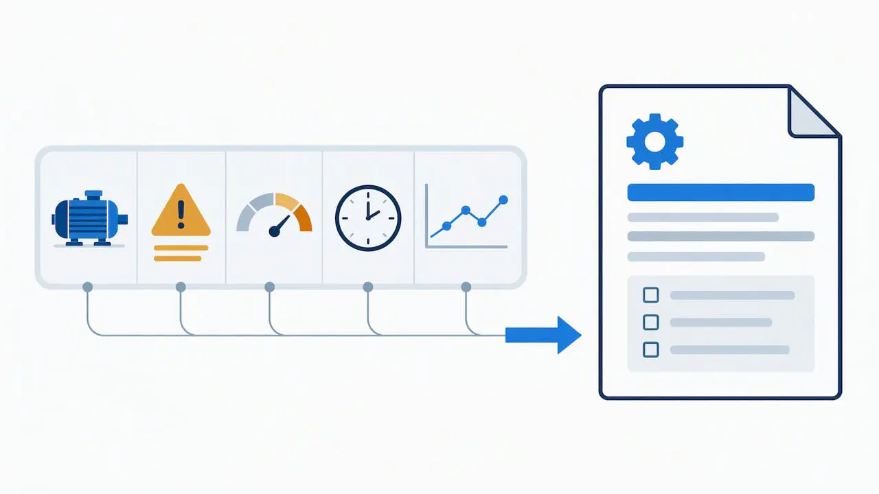 Condition record linked to work order context