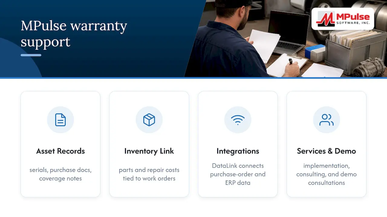 How MPulse Supports Warranty Tracking in Practice — overview diagram