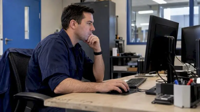 Engineer reviewing SAP and CMMS object mappings