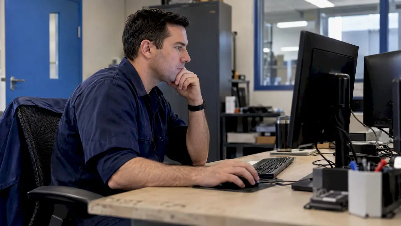 Engineer reviewing SAP and CMMS object mappings