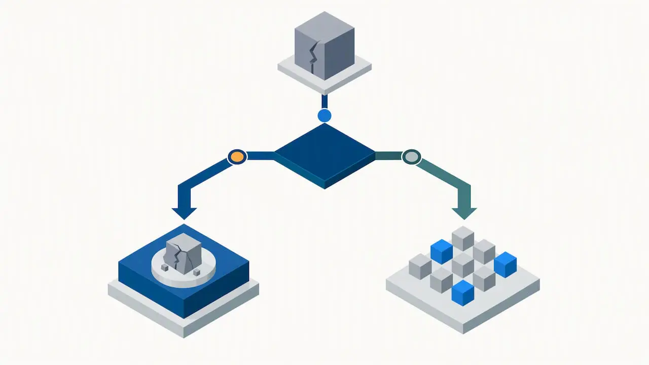 Failure cases routed to analysis or sampling
