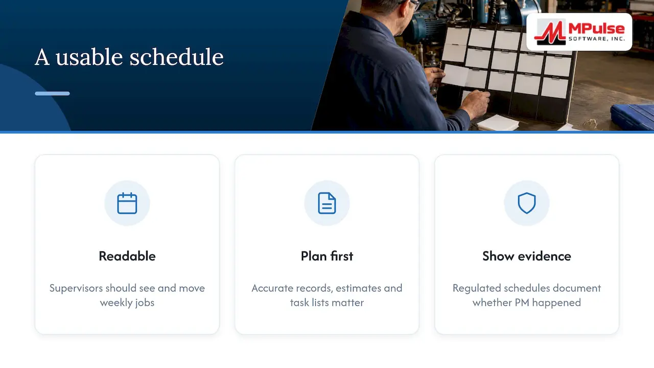 Our perspective: a schedule people actually use — overview diagram