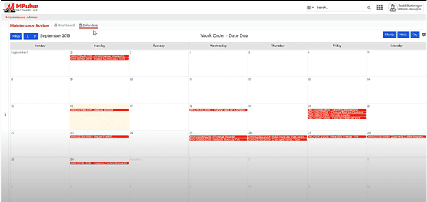 MPulse Calendars Screenshot