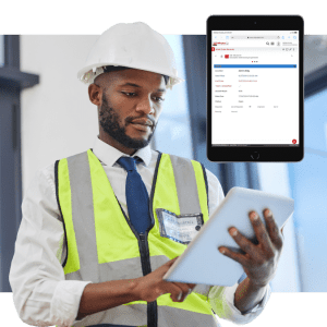 Maintenance manager using MPulse CMMS software to review and assign a digital work order