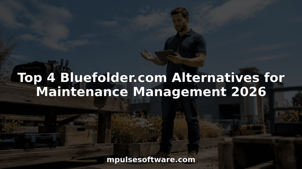 Maintenance manager using software tablet at desk