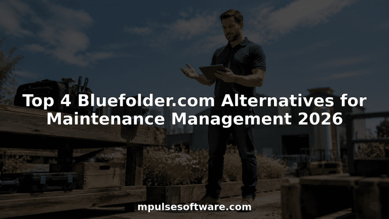Maintenance manager using software tablet at desk